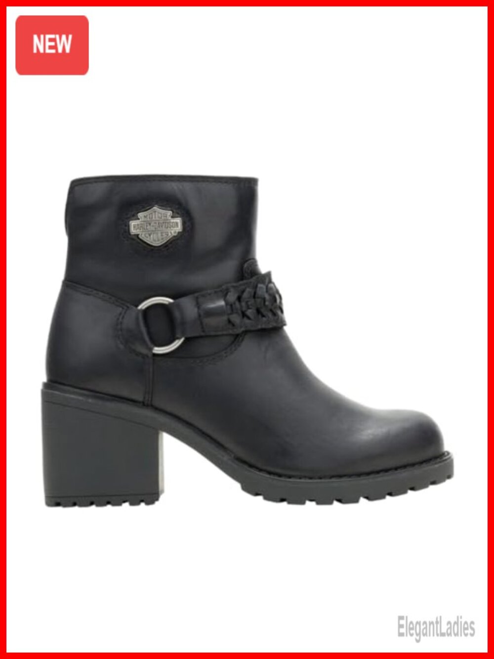 Harley-Davidson Kitty Harness Full Grain Leather Ankle Motorcycle Boots